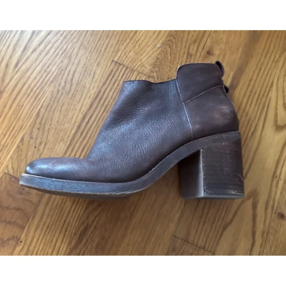 Crown Vintage Womens Ankle Boots Side Zip Brown Leather Size 9 Hashel - Picture 6 of 11